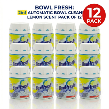 Pack of 12 -Bowl Fresh Automatic Bowl Cleaner Fresh Lemon- 255g